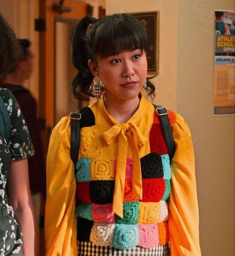 Never Have I Ever Crochet, Never Have I Ever Eleanor Outfits, Eleanor Wong Outfits, Never Have I Ever Eleanor, Eleanor Wong, Movie Crochet, Iconic Clothes, Lil Miss, Never Have I Ever