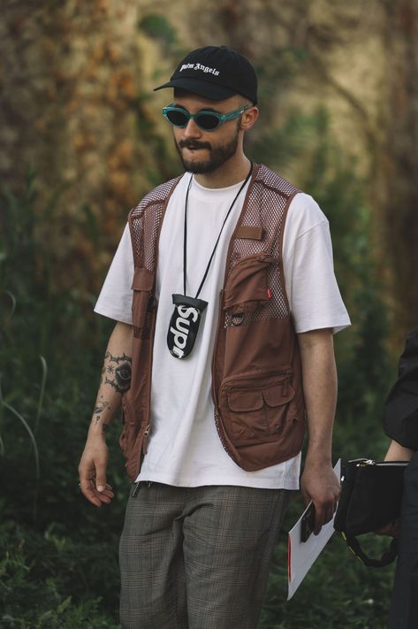 Street Style: Milan Fashion Week Day 3 – PAUSE Online | Men's Fashion, Street Style, Fashion News & Streetwear Vest Fashion Men's, Vests Outfits Men, Vest Street Style Men, Vest Styles For Men, Man Vest Outfit, Men’s Vest, Casual Vest Outfits Men, Men Vest Outfits Casual Street Styles, Men’s Vest Outfit