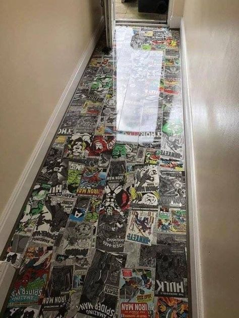 Geek Home Decor, Comic Room, Marvel Room, Geek Room, Nerd Room, Studio Apartment Divider, Video Game Rooms, Geek Decor, Studio Apartment Ideas