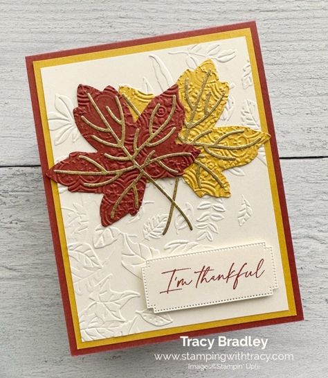 Stampin Up Autumn Leaves Cards, Autumn Leaves Stampin Up Cards, Stampin Up Autumn Leaves, Thankful Cards, Fall Cards Handmade, Thanksgiving Cards Handmade, Autumn Cards, Leaf Cards, Calendar Ideas