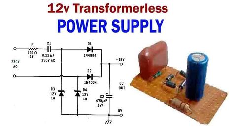 12v Transformerless Power Supply Circuit Diagram Transformerless Power Supply Circuit, Power Supply Circuit Diagram, Amplifier Circuit Diagram, Basic Electrical Engineering, Electronics Projects For Beginners, Battery Charger Circuit, Basic Electronic Circuits, Simple Electronics, Diy Amplifier