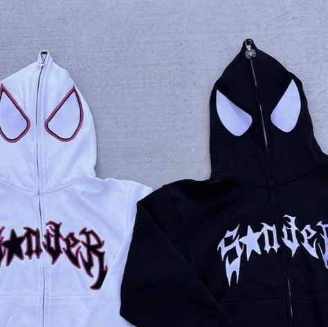 StarrySonder on Instagram: "Drop date will be announced soon… Cop or drop??🕷️🕸️ • • • #starrysonder #clothingbrand #spiderman" Black Men Streetwear, Alt Men, Streetwear Hoodie, Y2k Men, Moda Retro, Cooler Look, Styl Retro, Hooded Shirt, Oversized Jacket