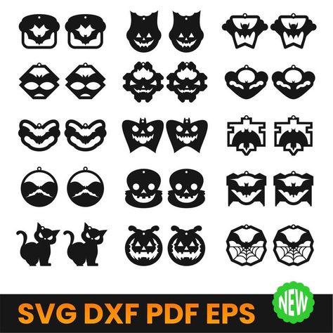 Celebrate the fall season with our fun pumpkin earrings made from lightweight materials. Perfect for adding a cheerful vibe to your autumn outfits! Spooky Cricut, Abstract Earring, Thunder Laser, Spooky Spider Web, Spider Web Earrings, Bat Jewelry, Laser Cut Wood Earrings, Spooky Spiders, Fun Pumpkins