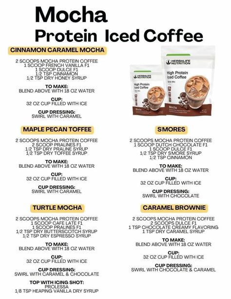 Protein Cake Pops, French Vanilla Syrup, Herbal Life Shakes, Herbalife Protein, Herbalife Business, Herbalife Shake Recipes, Tea Drink Recipes, Nutrition Club, Iced Coffee Drinks