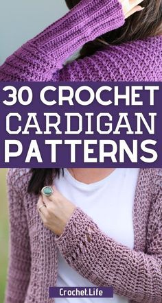 Snuggle up with one of these cozy crochet cardigan patterns ideal for keeping you warm! This list has great cardigans for beginner crocheters! This list is loaded with your favorite crochet patterns for creating stunning crochet sweaters to add to your crochet project list. #Crochet #CrochetPatterns #Crocheting #CrochetCardigans #Fashion #CrochetforWomen Free Crochet Cardigan Patterns For Women, Easy Crochet Cardigan Pattern Free, Crochet Cardigans For Women, Crochet Cardigan Pattern Free Women, Crocheted Sweaters, Diy Crochet Cardigan, Crochet Jackets, Modern Haken, Crochet Cardigan Tutorial