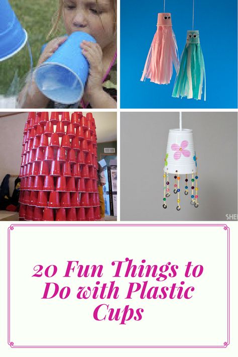 Plastic cups are a great summer craft tool! Check out our favorite fun things to do with plastic cups with your kids! Plastic Cup Crafts, Fun Kids Crafts, Upcycle Kids, Intentional Motherhood, Upcycle Plastic, Summer Programs, Random Tips, Wind Chimes Craft, Pumpkin Craft