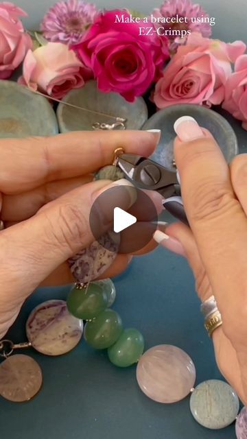 𝘋𝘦𝘯𝘪𝘴𝘦 𝘠𝘦𝘻𝘣𝘢𝘬 𝘔𝘰𝘰𝘳𝘦 on Instagram: "DIY Jewelry Making - Beading Tutorial - How to create your own bracelet using EZ-Crimps by @beadalon   Supplies- EZ-Crimps 0.46mm bead stringing wire Variety of beads  Visit my Y.T.- Denise Yezbak Moore for more DIY Jewelry making videos, tutorials, tips, and handmade tricks. Follow on me on Instagram for daily beading inspiration.  Wishing you creative vibes ~ Denise  #beadedjewelry  #diyjewelryidea #diycrafts #jewelrymaking #diyjewelry  #beadedjewelry #diyjewelry #diyjewelryidea #deniseyezbakmoore #beadedjewelryinfluencer #diyearrings #wirewrappedjewelry #jewelrymaker #jewelrymakingprocess #jewelry  I do not own the copyright to this music nor do I intend to infringe on this copyright. Song by Chela Rivas - Disco Love" Jewelry Making Videos, Creative Vibes, Beading Inspiration, Making Videos, Beading Tutorial, Instagram Diy, Handmade Jewelry Diy, Bead Stringing, Jewelry Maker