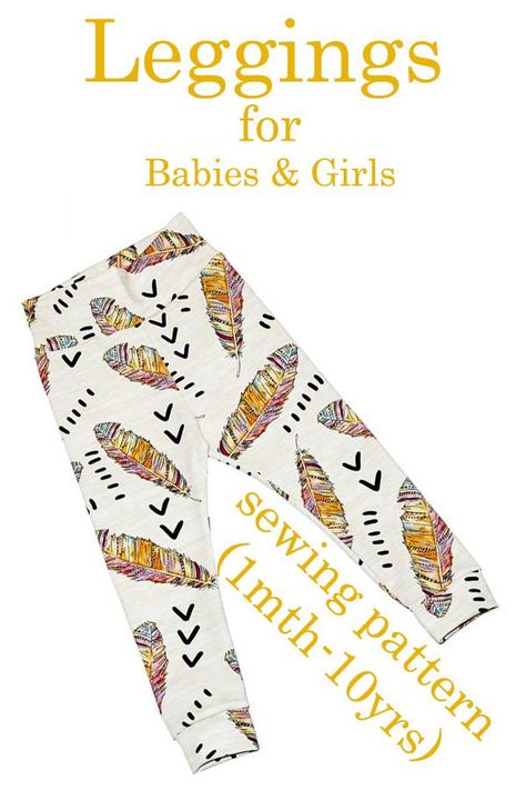 Kids Leggings Pattern, Baby Leggings Pattern, Baby Sewing Patterns Free, Toddler Patterns, Sewing Baby Clothes, Pajama Pattern, Diy Baby Clothes, Momma Bear, Kids Sewing