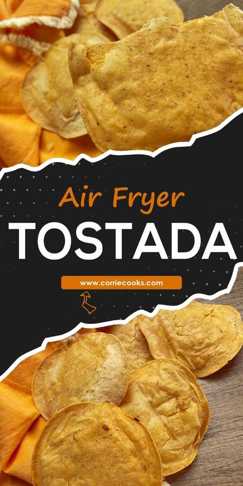 Air Fryer Tortillas For Tacos, Tostada Shells In Air Fryer, Air Fryer Corn Tortillas For Tostadas, Tostadas Air Fryer, Tostadas In Air Fryer, Air Fry Tostada Shells, Air Fryer Tostada Shells, Air Fry Tortillas, Air Fryer Chalupa Shells