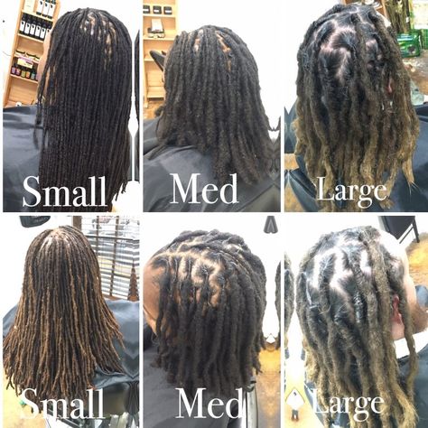 Locs Size Chart, Loc Sizes Chart, Loc Sizes, Lock Styles, Sassy Hairstyles, Dread Lock, Thick Locs, Cornrow Hairstyles For Men, Locs Styles