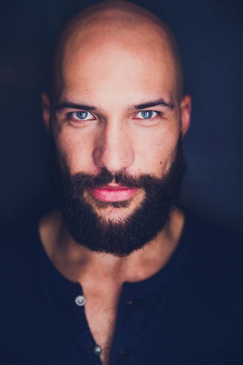 Good example of a headshot Bald Men Photoshoot, Men’s Outdoor Headshots, Male Modeling, Acting Headshots, Male Headshots, Bald With Beard, Headshot Poses, Actor Headshots, Indoor Photography