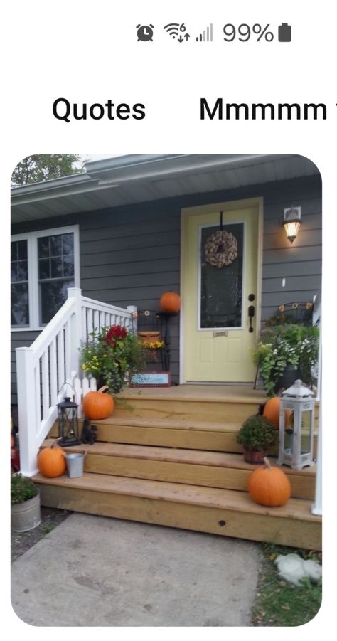 Enclosed Front Porch, Mobile Home Front Porch, Modern Front Porches, Front Porch Deck, Front Porch Addition, Veranda Design, Front Porch Steps, Porch Stairs, Farmhouse Front Porch