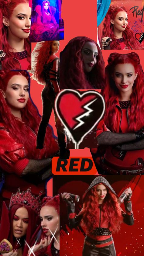 Red and red mom Disney Descendants 3, Zombie Disney, Paw Patrol Pups, Disney Descendants, Red Wallpaper, Descendants, The Rise, Paw Patrol, Disney