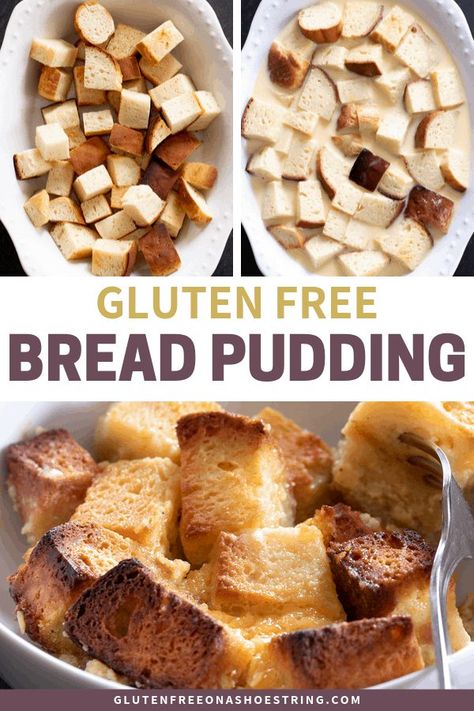 Gluten Free Bread Pudding Recipes, Gluten Free Bread Pudding, Glutenfree Bread, Dessert Sans Gluten, Gf Bread, Roll Recipes, Keto Friendly Desserts, Bread Pudding Recipe, Diet Breakfast Recipes