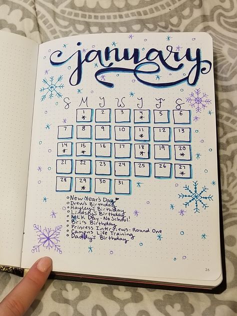 My January starter page for my bullet journal 31st Birthday, Bullet Journal Doodles, Journal Doodles, Princess Birthday, Bullet Journal, Doodles, Let It Be, Birthday