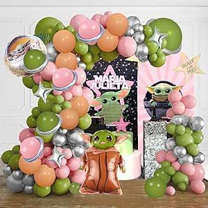 Yoda Birthday, Star Theme, Garland Arch, Baby Shower Party Supplies, Baby Shower Party, Iphone Icon, Balloon Arch, Latex Balloons, Balloon Garland