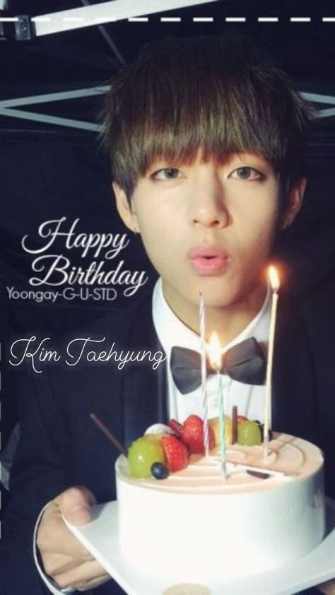 Happy Birthday..my love...I purple you #happyvday #we_purple_v #happybirthdaykimtaehyung Kim Taehyung Birthday Photo, Birthday Cake Video, Purple Cakes Birthday, Purple Cakes, Bts V Photos, Happy Birthday My Love, Bts Birthdays, Cute Baking, Cake Videos