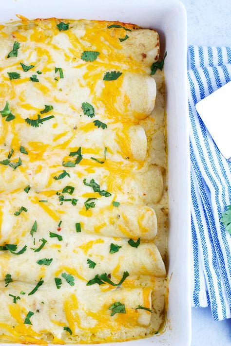 Honey Lime Chicken Enchiladas – 5 Boys Baker Honey Lime Chicken Enchiladas, Honey Lime Enchiladas, Homemade Spanish Rice, Dinner Ideas Simple, Slow Cooker Salsa, Simple Dinner Ideas, Honey Lime Chicken, Enchilada Recipe, Dinner Rotation