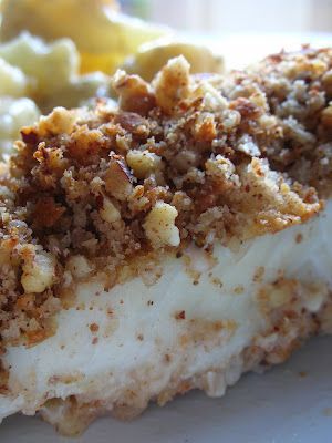 Pecan Crusted Halibut with Cauliflower au Gratin Pecan Crusted Halibut, Catfish Dinner, Cauliflower Au Gratin, Crusted Halibut, Health Bars, Seafood Delight, Carrot Cake With Cream Cheese, Halibut Recipes, Cauliflower Gratin