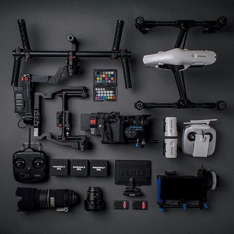 Who else wants a drone??? @m.kulio ・・・ prepping all the toys for a 3 day shoot Photography Gadgets, Manual Photography, Film Equipment, Camera Storage, Dslr Photography Tips, Camera Rig, Tech Bag, Photo Gear, Photography Gear