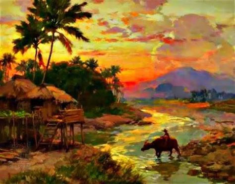 ~ Philippine Scene Painting ~ Philippines Painting, Kubo Art, Fruit Art Drawings, Filipino Art, Scene Painting, Philippine Art, Nature Painting, Country Scenes, Art Drawings Sketches Creative