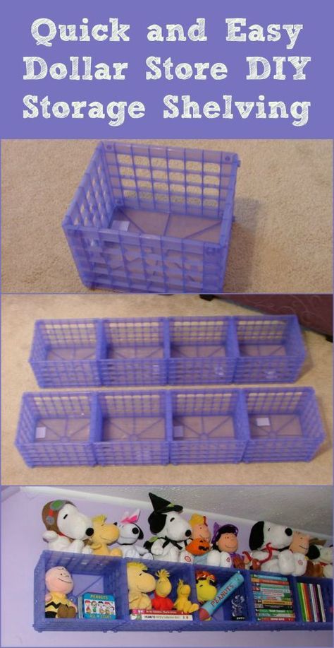 Plastic Crate Shelf - 150 Dollar Store Organizing Ideas and Projects for the Entire Home Dollar Store Organizing Ideas, Plastic Crate, Dollar Store Diy Organization, Diy Organizer, Diy Rangement, Vintage Buffet, Plastic Crates, Crate Shelves, Storage Shelving