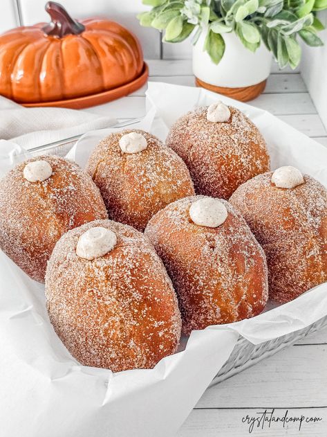 Deep Fried Pumpkin Donuts Recipe, Pumpkin Donuts With Cream Cheese Icing, Pumpkin Spice Cheesecake Donuts Recipe, Pumpkin Cream Cheese Donut, Pumpkin Spice Donuts Baked, Fall Donut Recipes, Pumpkin Cake Donut Recipe, Sweet Potato Donut Recipe, Cheesecake Donut