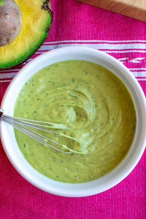 Charred Jalapeño Avocado Crema - ¡HOLA! JALAPEÑO Jalapeno Crema Recipe, Avocado Jalapeno Dip, Creamy Avocado Ranch Dressing, Fresh Blueberry Pie, Mexican Salsa Recipes, Crema Recipe, Jalapeno Sauce, Creamy Avocado Sauce, Blueberry Farm