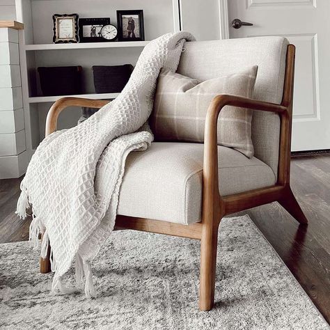 The Top 10 most-shared finds : Target Finds Winter Home Decor Living Room, Accent Chair Decor, Cabin Table, Beige Accent Chair, Home Decor Winter, Wood Armchair, Product Portfolio, Comfy Living Room, Chair Decor