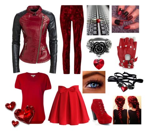 "Daughter of the Queen of Hearts ♥️" by nreddy2662 ❤ liked on Polyvore featuring Haider Ackermann, MICHAEL Michael Kors and Chicwish Descendants Fashion, Grell Cosplay, Descendants Outfits, Descendants Oc, Lizzie Hearts, Red Outfits, The Queen Of Hearts, Descendants 2, Disney Inspired Fashion