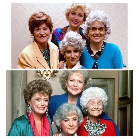 DIY Golden Girls group Halloween costume Golden Girls Halloween Costume, Golden Girls Costume, Golden Girls Costumes, Diy Girls Costumes, Girl Group Costume, Girls Group, Group Costumes, Family Costumes, Halloween Costumes For Girls