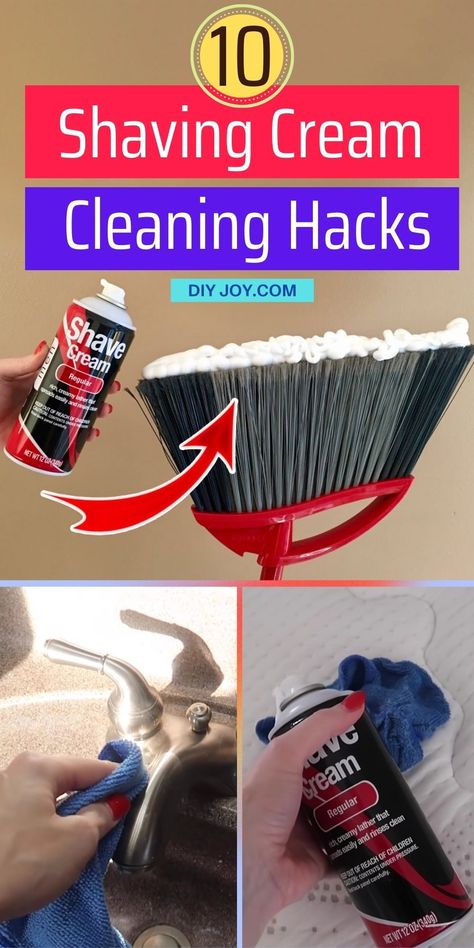 10 Cleaning Hacks With Shaving Cream Clean With Shaving Cream, Shaving Cream Toilet Cleaning, Shaving Cream Cleaning Bathroom Floor, Shaving Cream Stain Remover, Uses For Shaving Cream, Shaving Cream Hacks, Cleaning With Shaving Cream, Shaving Cream Cleaning Hacks, Shaving Cream Diy