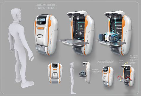 ArtStation - Subnautica: Machines Futuristic Technology Concept Art, Subnautica Concept Art, Medical Robots, Scifi Interior, Alien Technology, Future Technology Concept, Module Design, Sci Fi Props, Robot Concept