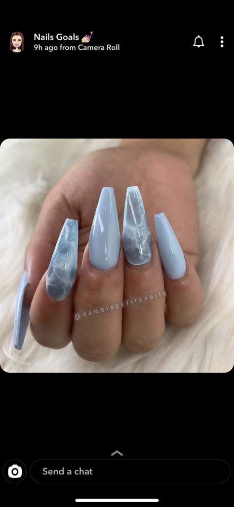 May Nail Designs Inspiration, Marble Chrome Nails, Water Nails, Marble Nail Designs, Lovely Nails, Subtle Nails, Blue Acrylic Nails, Marble Nail Art, Awesome Nails