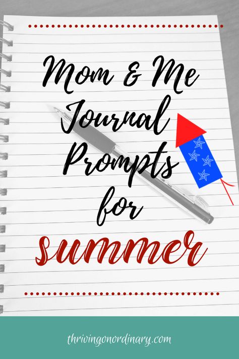 Back And Forth Journal, Mommy And Me Journal Prompts, Summer Journal Prompts, Mother Daughter Journal, Daughter Bonding, Better Parenting, Me Journal, Journal Prompts For Kids, Family Journal