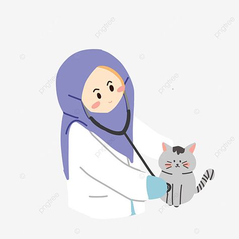 Veterinary Medicine Student, Cat Png, Medicine Student, Muslim Kids, Cat Clipart, Veterinary Clinic, Veterinary Medicine, Kids Clipart, Kawaii Cat