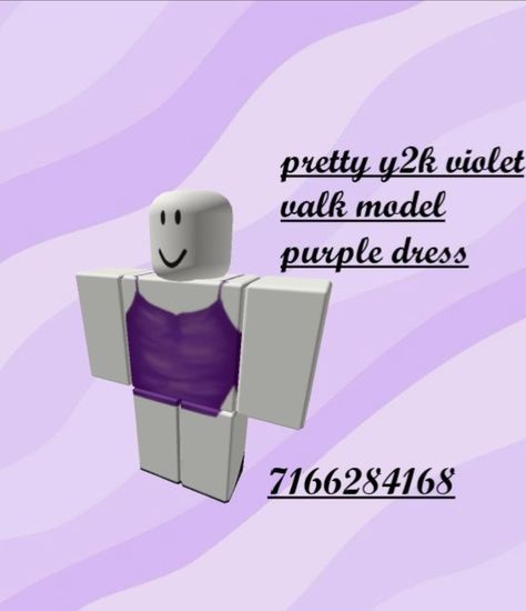 Bloxburg Purple Dress Codes, Roblox Purple Dress Codes, Purple Dress Roblox Code, Roblox Dress Codes, Blocksburg Codes, Bloxburg Christmas, Roblox Halloween, Monster Clothes, Toys Template