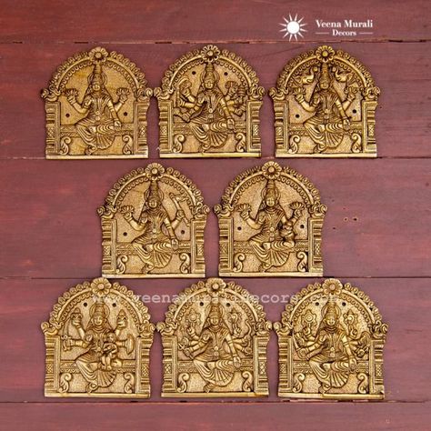 Brass Door Fittings Brass Wall Hanging, Buddha Face, Pooja Room Door Design, Door Fittings, Tall Lamps, Room Door Design, Puja Room, Pooja Room, Room Door