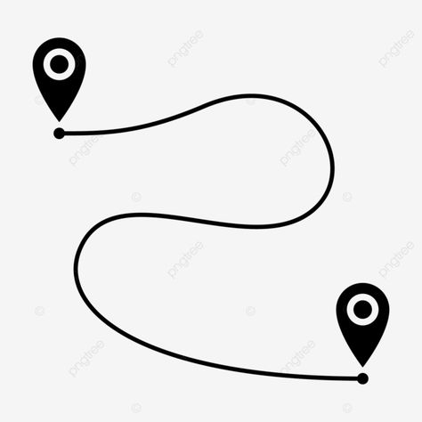 Road Trip Drawing, Road Map Design, Road Lines, Bus Cartoon, Track Black, Flat Web Design, Black Drawing, Location Plan, Symbol Drawing