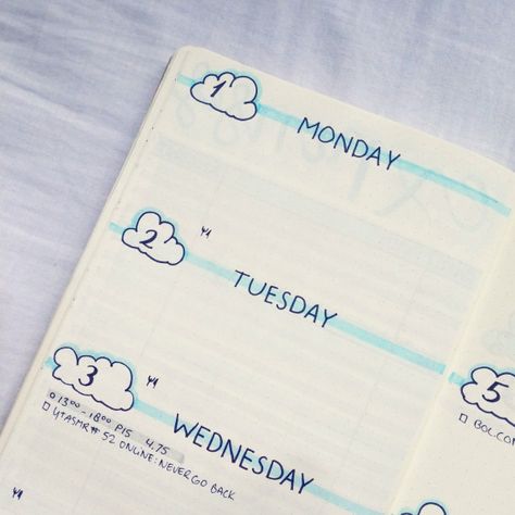 @bujo.by.marieke Bullet journal weekly layout cloud theme #craftsbymonth #crafts #by #month Journal Weekly Layout, Bullet Journal Simple, Bullet Journal Weekly Layout, March Bullet Journal, Cloud Theme, Bullet Journal Page, Journal Weekly, Organization Bullet Journal, Bullet Journal Weekly