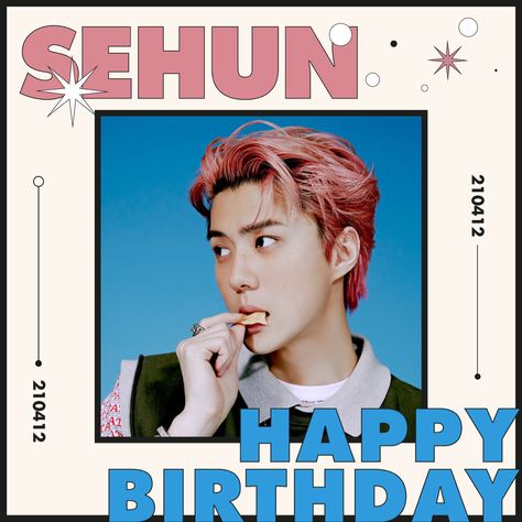 Sehun Birthday, Exo Official, Happy Birthday To Us, Exo Sehun, Exo Members, Bts Lyric, Oh Sehun, Exo K, Luhan