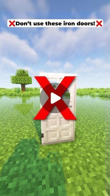 Minecraft Door Design, Minecraft Door, Minecraft Portal, Minecraft Secrets, Modern Minecraft Houses, Minecraft House Designs, Secret Door, Minecraft House, Minecraft Memes