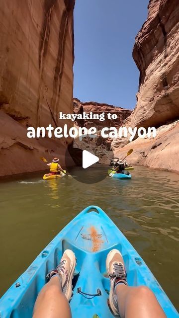 Liz & David | Exploring The Outdoors on Instagram: "📌SAVE to plan your trip to 📍Page, Arizona!! 

Guided tours of Antelope Canyon are usually expensive and crowded! To avoid the cost and crowds, we rented a kayak to reach to the canyon via Lake Powell! More details:

🚣We rented a double Kayak for $60 (for the day) through a company called Kayak Lake Powell. There are a lot of other boat rental companies to rent from  including @lakepowellpaddleboards 

🥾It was about a 45 minute kayak till you reach a point to park the kayak and hike 1.5 miles to the canyon. Wear shoes that are comfortable for kayaking AND hiking in sand. 

🧑‍🧑‍🧒‍🧒You can book a guided kayak tour to experience this, but honestly it was so easy to do alone!! There is no way to get lost as there is a huge sign on the Arizona Activities, Double Kayak, Arizona Adventure, Lake Day, Kayak Tours, Lake Powell, Boat Rental, Antelope Canyon, Plan Your Trip