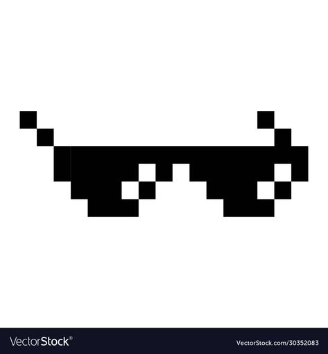 Sunglasses Pixel Art, Pixel Art Ideas Simple, Easy Pixel Art Ideas, Cartoon Pixel Art, Drawing Sunglasses, Pixel Art Cartoon, Pixlr Art, Pixel Sunglasses, Sunglasses Art