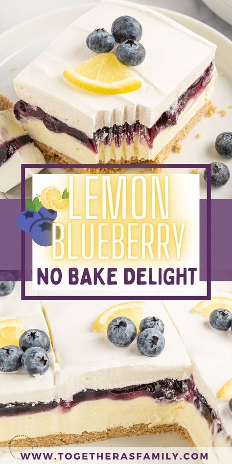 Lemon Blueberry Wonder Whip, Blueberry Lemon Delight, Blueberry Delight Lush Dessert, Lemon Blueberry Cream Pie, Lemon Blueberry Lush Dessert, No Bake Lemon Blueberry Delight, Lemon Blueberry Deserts, Blueberry Whipped Cream Dessert, Blueberry Vanilla Pudding Dessert