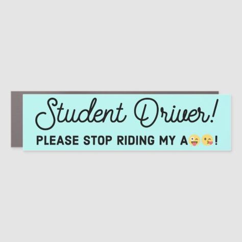 $7.50 | Funny Student Driver Bumper Magnet, Stop Riding Me #quote, typography, humorous, funny magnet, sayings, car magnet, student driver magnet, bumper sticker magnet, stop riding me, teen driver Student Driver Humor, Best Gifts For Teens, Student Gift Ideas, Student Driver, Bumper Magnets, Teen Gifts, Gift Ideas For Teens, Teen Driver, Cool Gifts For Teens