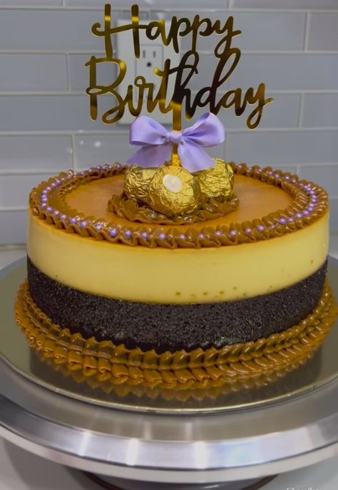 Chocoflan Birthday Cake, Chocoflan Decoration Ideas, Chocoflan Cake, Choco Flan, Flan Recipe Easy, Hot Cake, Birthday Cakes For Her, Flan Recipe, Flan