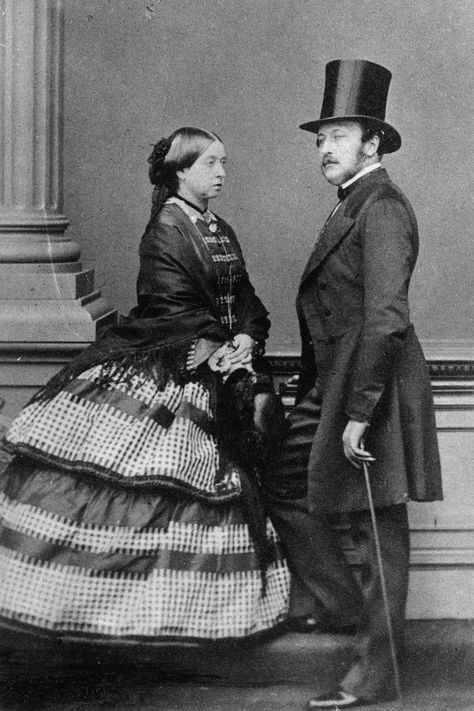 1861 Queen Victoria, who reigned from 1837-1901, was Queen Elizabeth II's great-great-grandmother. She was the first British sovereign to embrace photography as a means of making the royal brand accessible to the public, since the medium was introduced shortly after she ascended the throne. She and her husband, Prince Albert (pictured), became champions of the new art form. Victoria Queen Of England, Queen Victoria Family, Young Queen Elizabeth, Queen Victoria Prince Albert, Royal Family Portrait, Victoria Prince, Victorian Portraits, British Royal Families, Elisabeth Ii