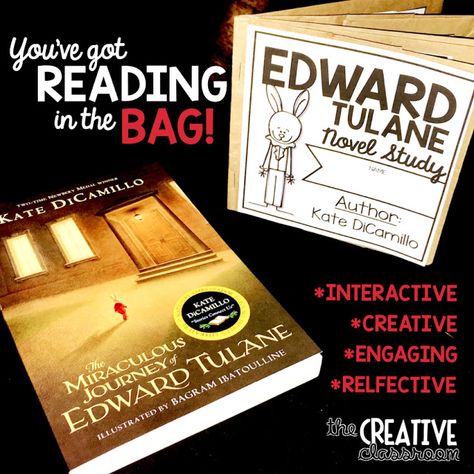 Paper Bag Novel Studies Edward Tulane Activities, Creative Classroom Ideas, Miraculous Journey Of Edward Tulane, Pumpkin Writing, Foundation Ideas, Edward Tulane, Book Lessons, Carve A Pumpkin, Teaching Comprehension