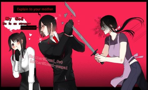 Male Rivals, Yandere Simulator Memes, Yandere Simulator Fan Art, Yendere Simulator, Male Yandere, Yandere Simulator Characters, Ayano Aishi, Yandere Girl, Yandere Characters